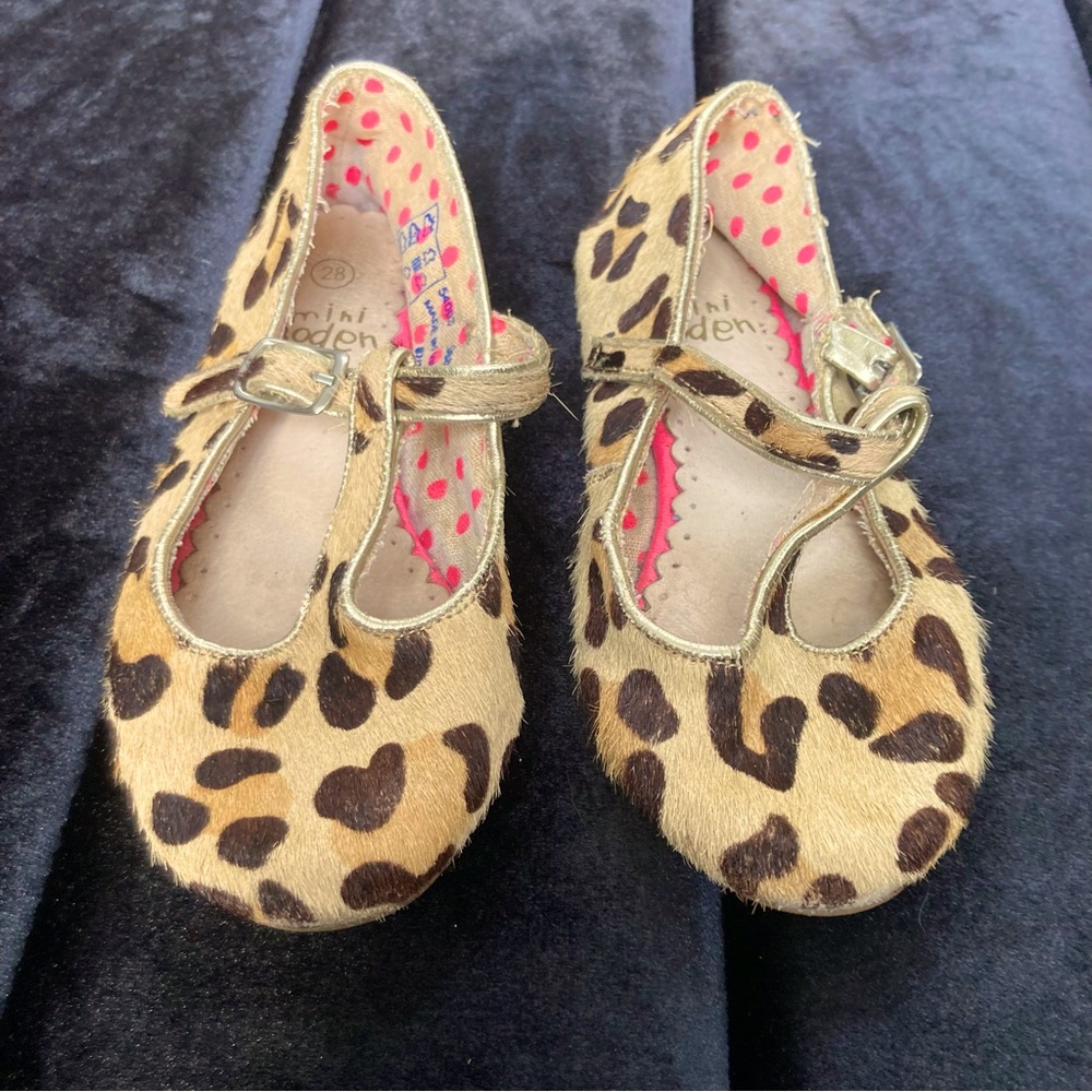 Mini Boden Leopard Flats